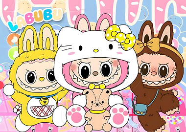 Labubu characters in costume