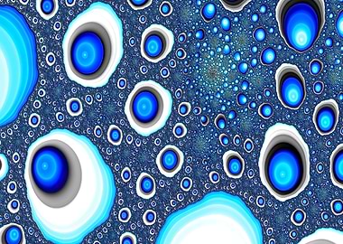Blue Fractal Abstract