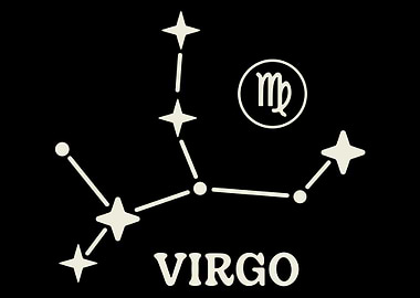 Virgo Constellation Zodiac Sign Illustration