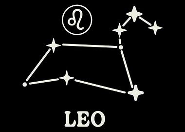 Leo Constellation Zodiac Sign Illustration