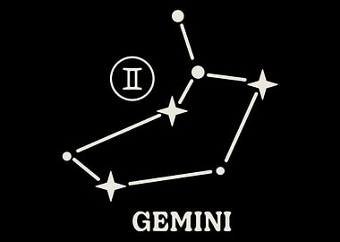 Gemini Constellation Illustration