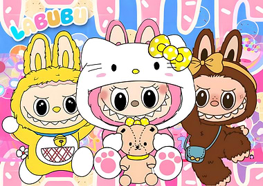 Labubu characters in costume