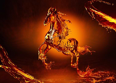 Water Horse Sculpture