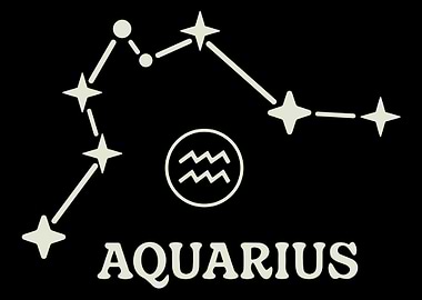 Aquarius Constellation Zodiac Sign Illustration
