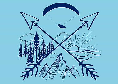 Adventure Arrows with Paragliding Scene