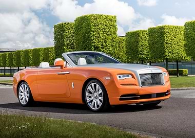 Orange Rolls-Royce Dawn Convertible