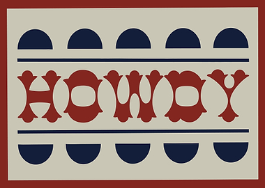 Howdy Decorative Text Art