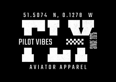 Pilot Vibes Aviator Apparel Design