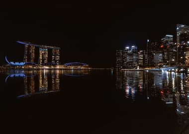 Singapore Skyline at Night
