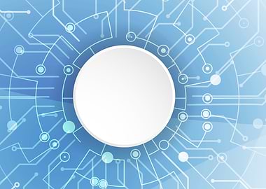 Abstract Blue Circuit Board Background