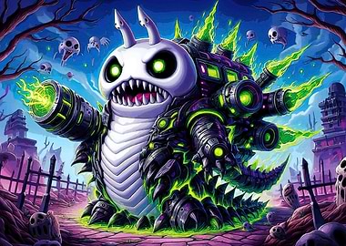 Cyberpunk Monster Green Energy