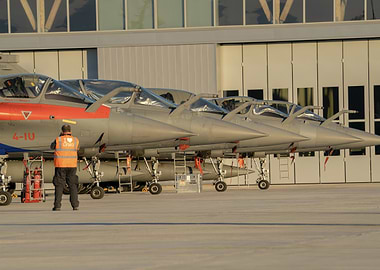 Dassault Rafale fighter jets on tarmac
