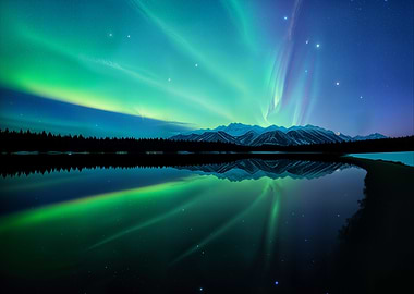 Aurora Borealis Reflection