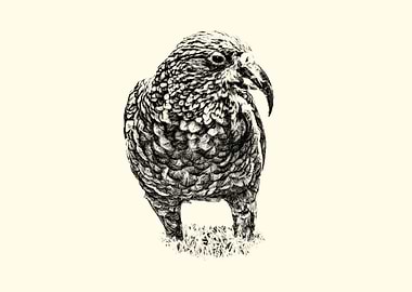 Detailed Kea Illustration