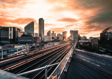 East India Train Station Sunset, London