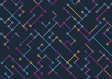 Colorful Network Abstract Pattern