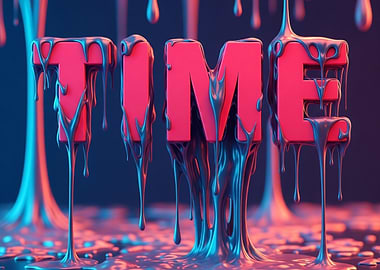 Melting Time Text Art