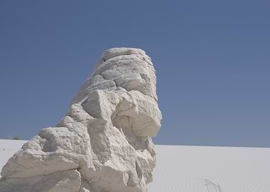 White Sand Rock Formation Landscape