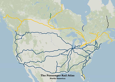 North America Passenger Rail Atlas (with colours)