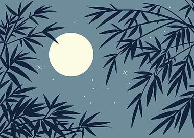 Bamboo Moonlit Night