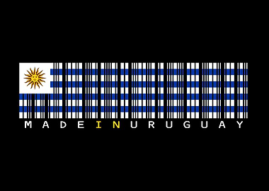 Made in Uruguay Barcode Flag