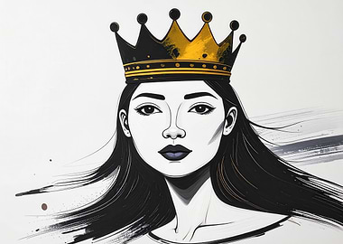 Queen with Crown Portrait