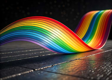 Rainbow Wave on Dark Surface