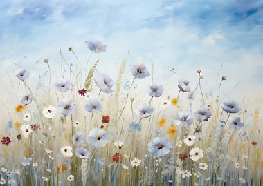 Floral Field Painting