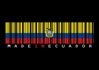 Made in Ecuador Barcode Flag
