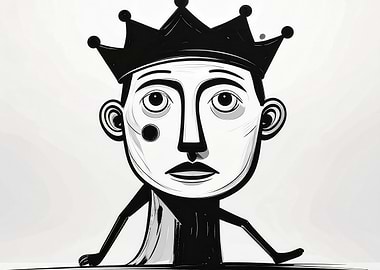 Monochrome King Illustration
