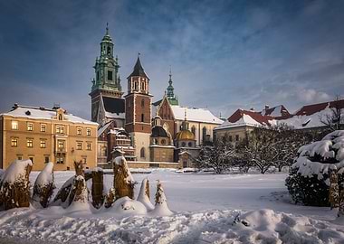 The Wawel Cathedral in Winter, Poland