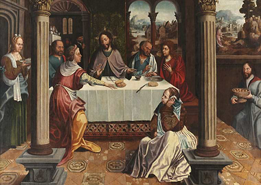 Jesus in the House of Martha and Mary