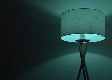 Illuminated Lamp with Wooden Stand