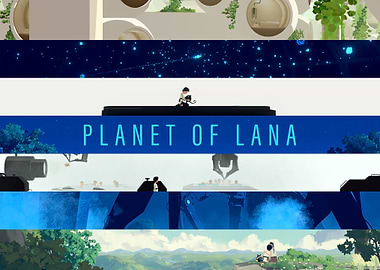 Planet of Lana - Blue and White Collage