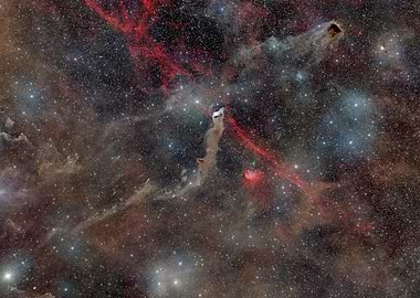 The Wolf's Cave - Cosmic Pillars and Nebulae in Space