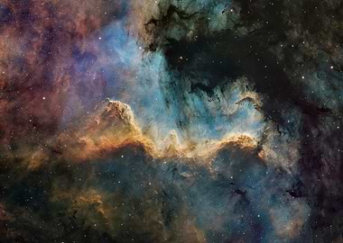 Cygnus Wall - Nebula Cloudscape with Stars
