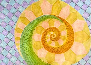 Snail on the Chicken Fences after the Rain