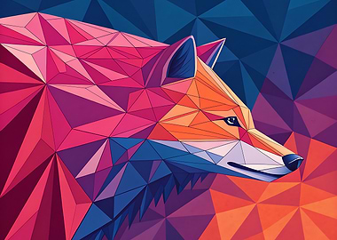 Geometric Fox Art