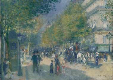 Impressionist Parisian Street Scene by Renoir