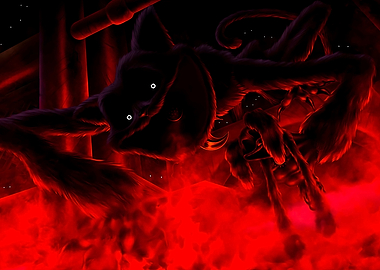 Dark Creature in Red Mist