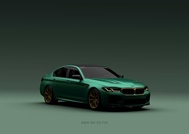 BMW M5 CS F90 - Green Front Landscape