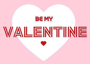 Be My Valentine Heart | | Retro Love Poster