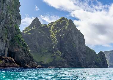 Coastal Cliffs and Turquoise Water