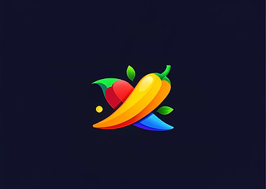 Colorful Chili Pepper Logo Design