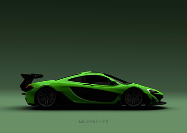 McLaren P1 GTR Green