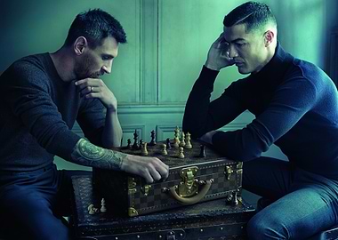 Messi and Ronaldo Chess Match