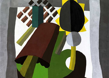 Abstract Still Life with Geometric Shapes