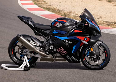 BMW Motorcycle on Track