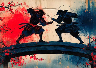 Samurai Duel on Bridge