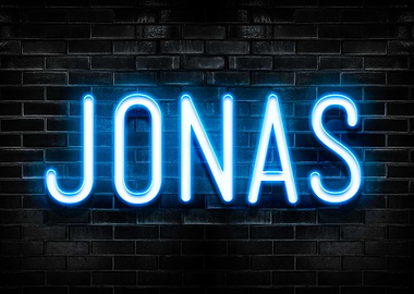 Jonas Neon Sign on Brick Wall